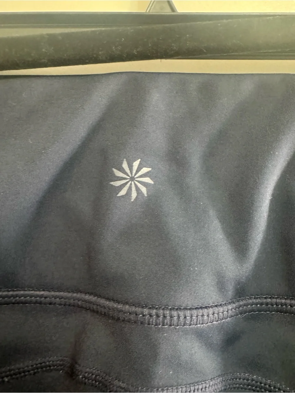 Athleta Navy Perforated Side-Panel Leggings size small EUC - Picture 7 of 9
